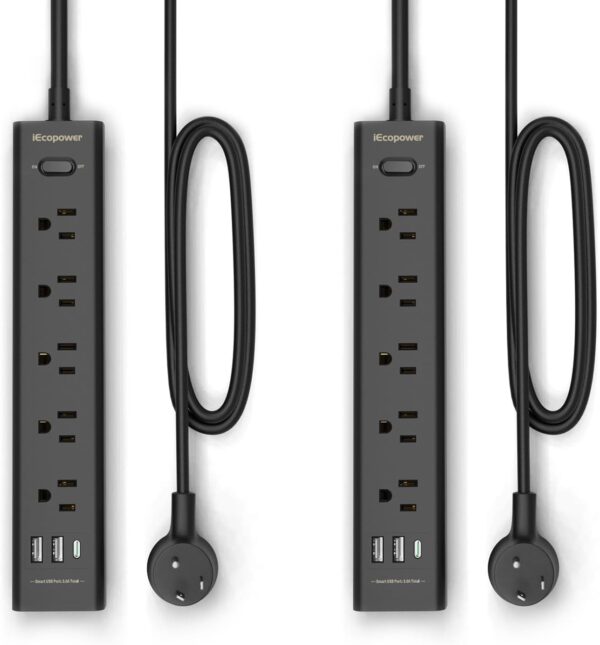 Black Multi Outlet Power Strip