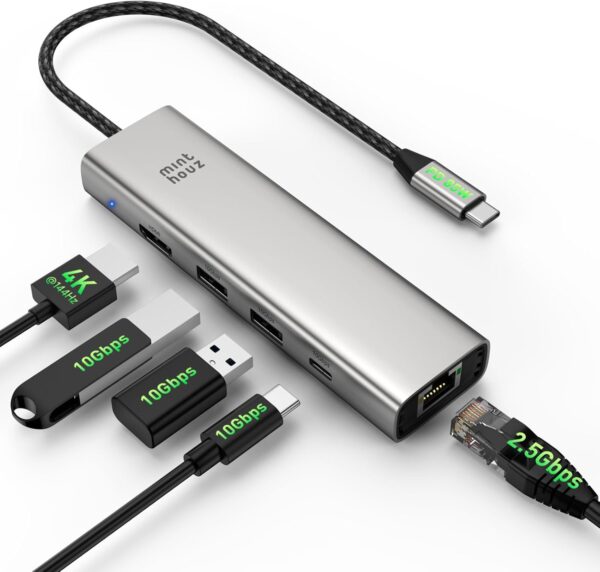 USB C Multiport Hub with Ethernet